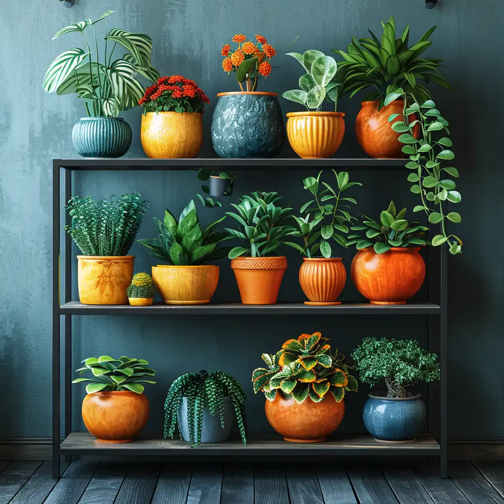 Creatieve ideeën om je plantenrek te stylen.